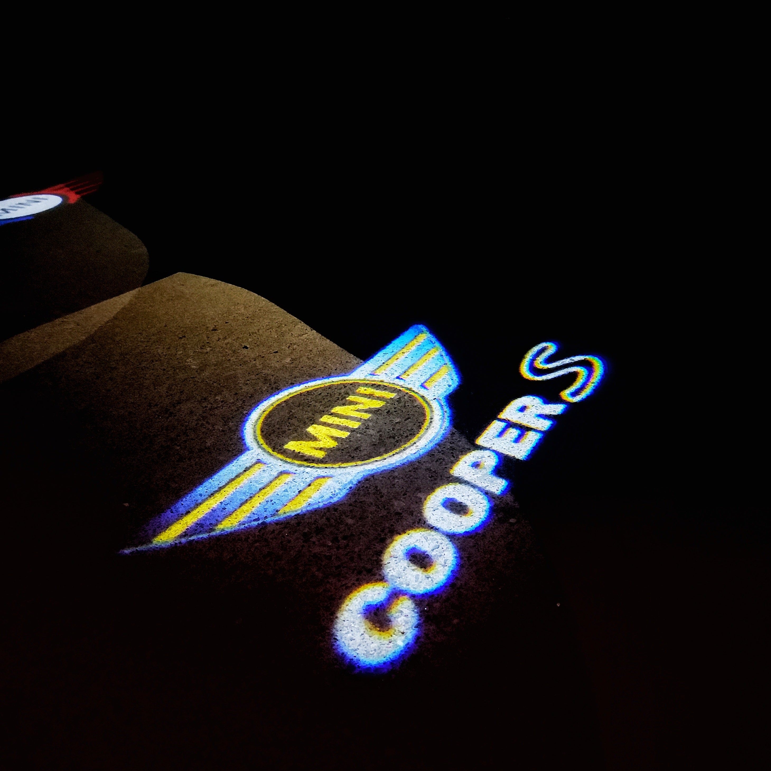 MINI COOPER S LOGO PROJECROTR LIGHTS Nr.96 (quantité 1 = 2 Logo Film / 2 feux de porte)