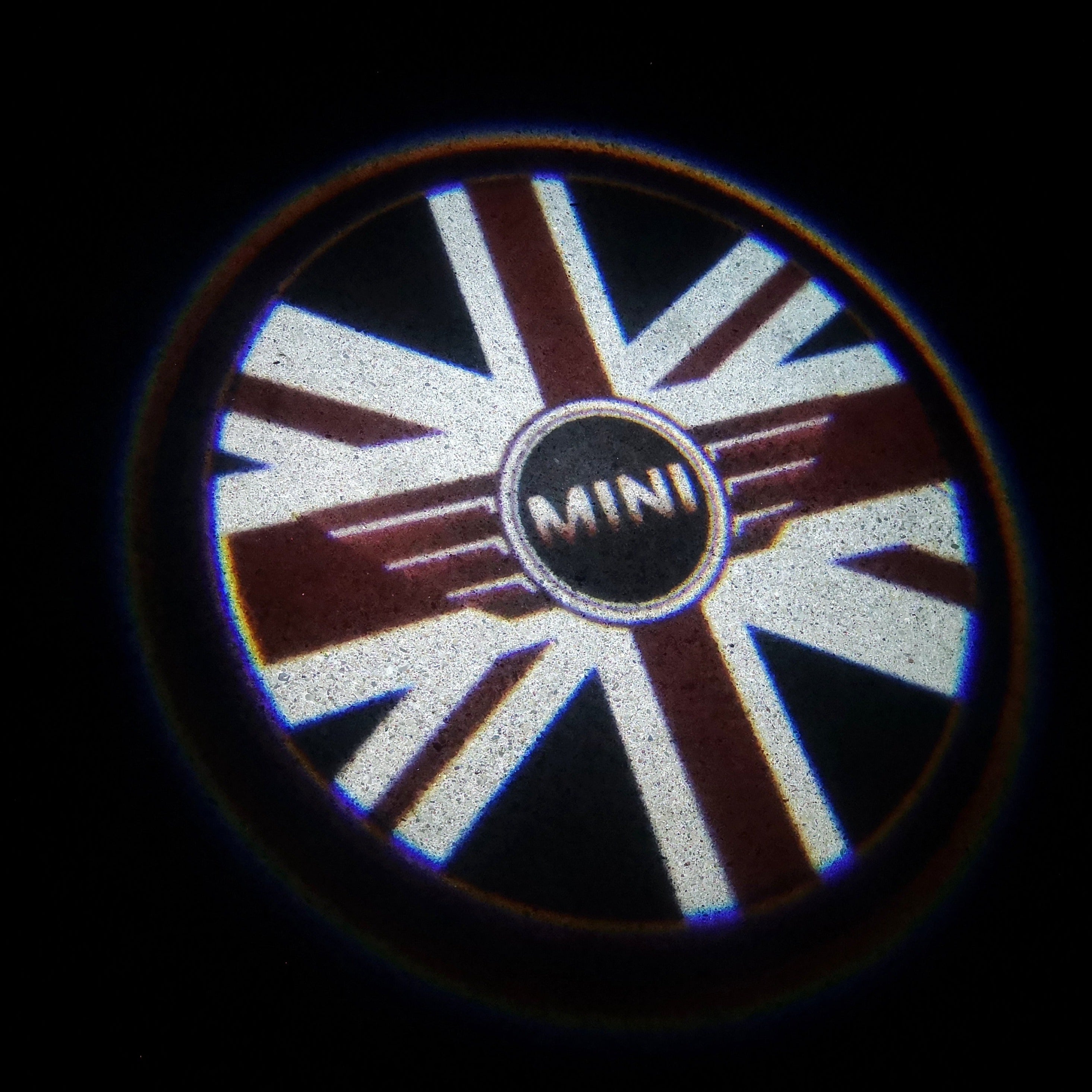 MINI LOGO PROJECTOR LIGHTS Nr.03 (Menge 1 = 2 Logo Film / 2 Türlichter)