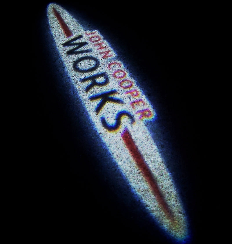 JOHN COOPER WORKS LOGO PROJECROTR LIGHTS Nr.94 (Menge 1 = 2 Logo Film / 2 Türleuchten)