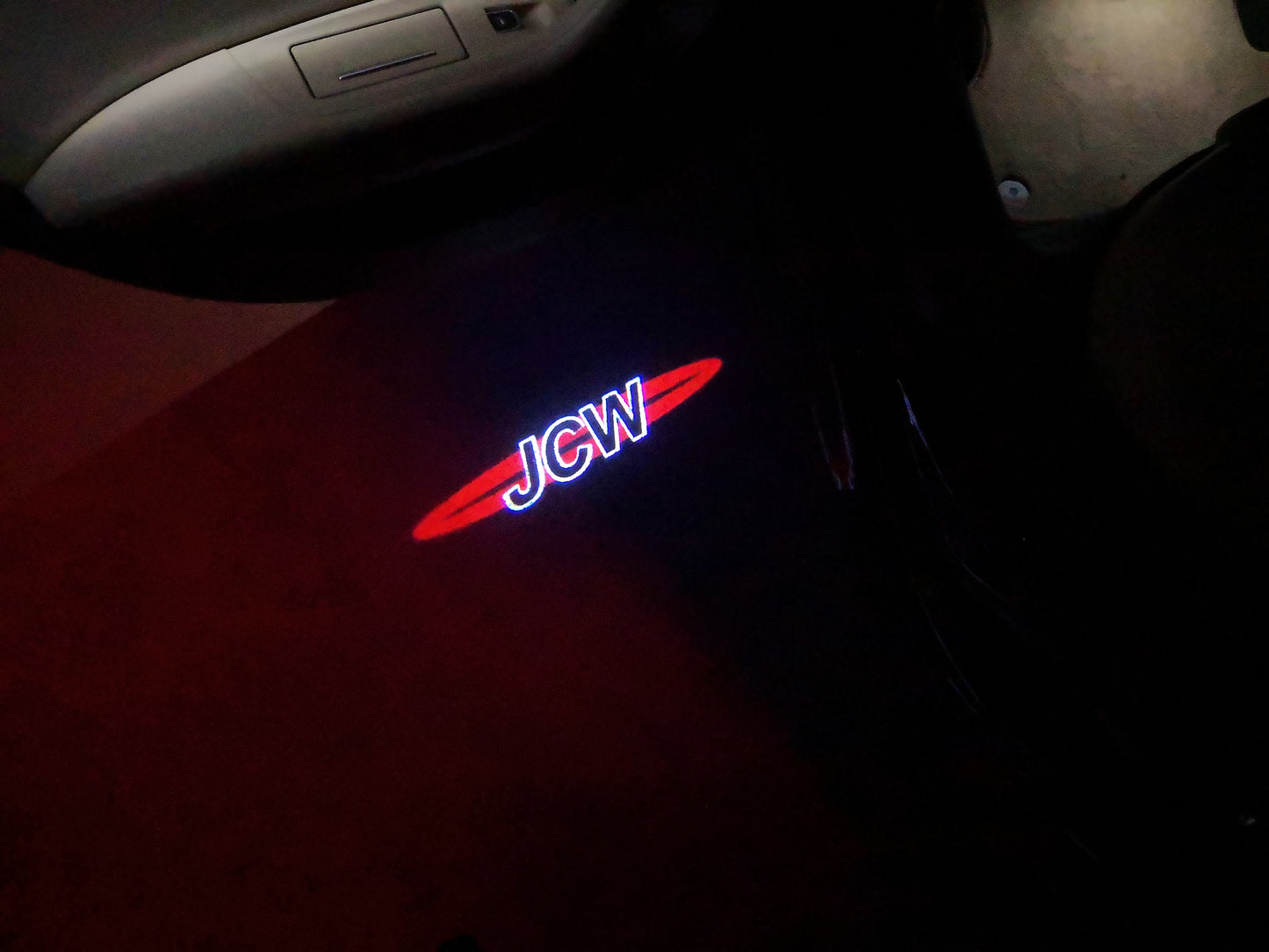 MINI JCW LOGO PROJECROTR LIGHTS Nr.116 (quantity  1 =  2 Logo Film /  2 door lights)