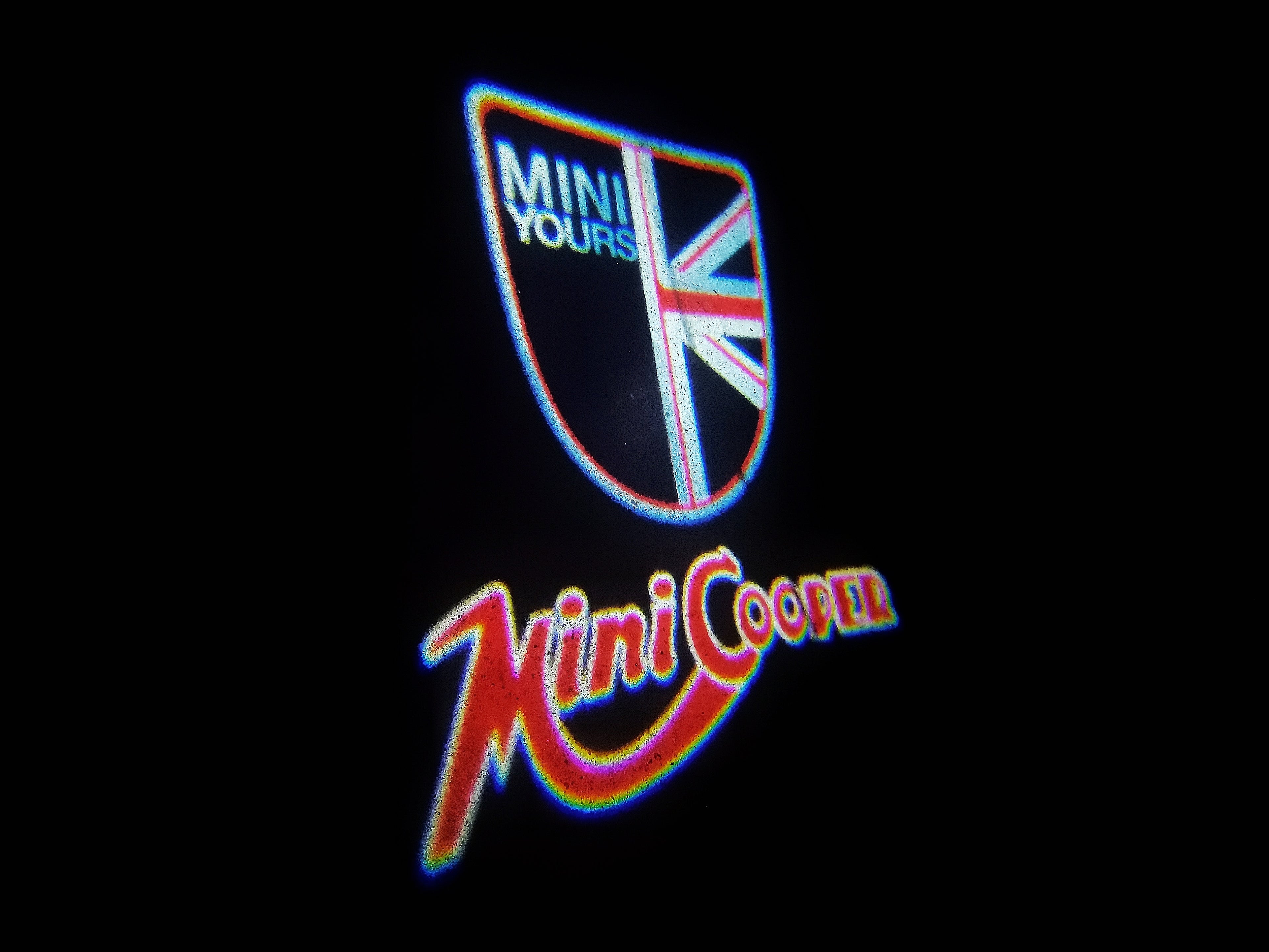 LUCES DE PROYECTOR CON LOGO MINI COOPER Nr.40 (cantidad 1 = 2 Película de logotipo / 2 luces de puerta)