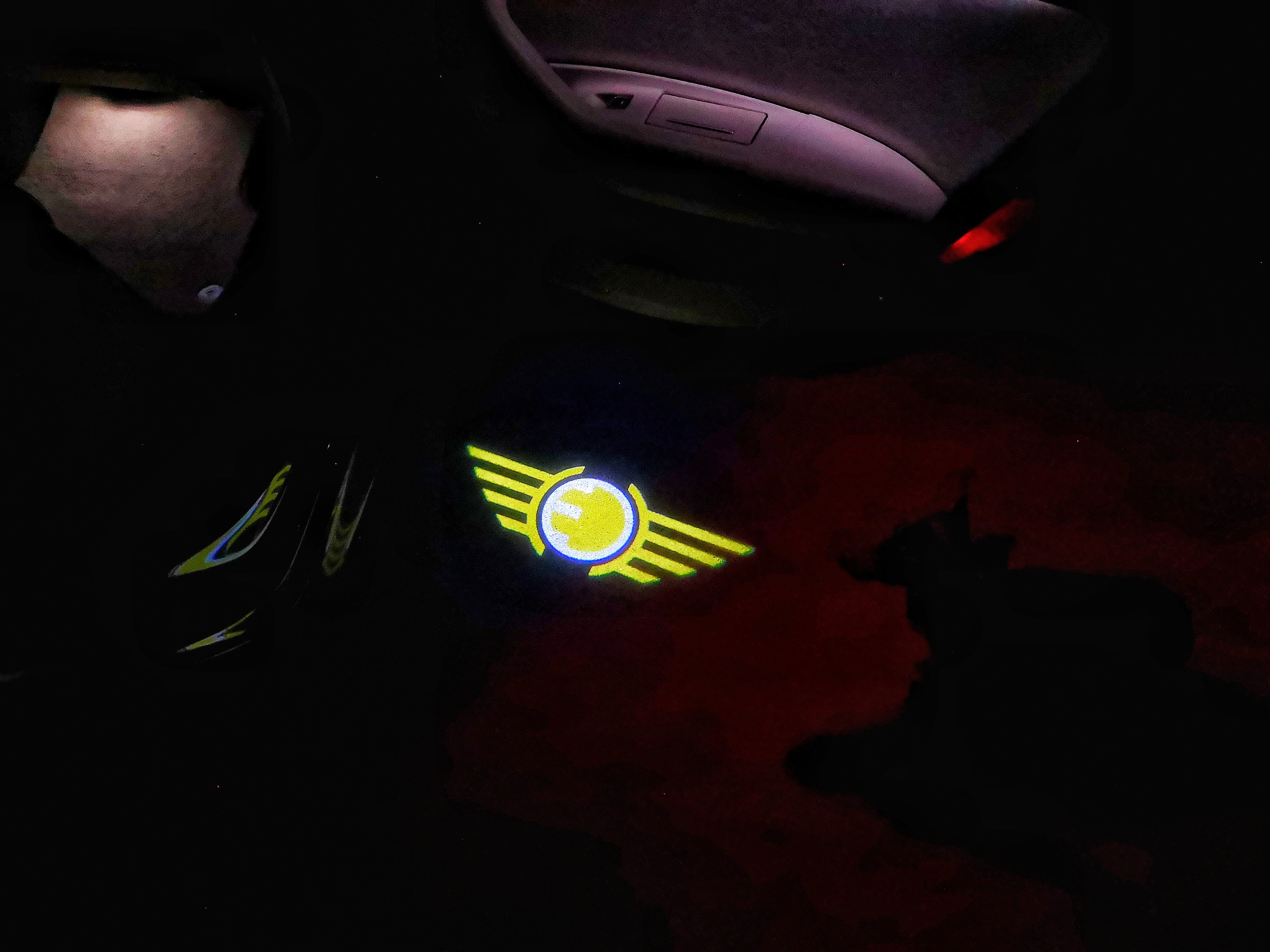 MINI LOGO ELETTRICO PROJECROTR LIGHTS Nr.102 (quantità 1 = 2 Logo Film / 2 luci porta)