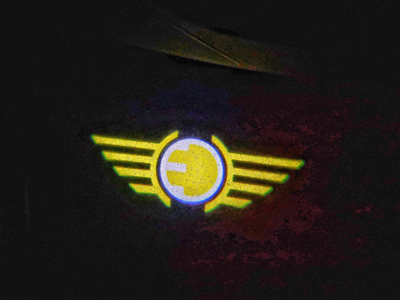 MINI ELECTRIC LOGO PROJECROTR LIGHTS Nr.102 (Menge 1 = 2 Logo Film / 2 Türlichter)