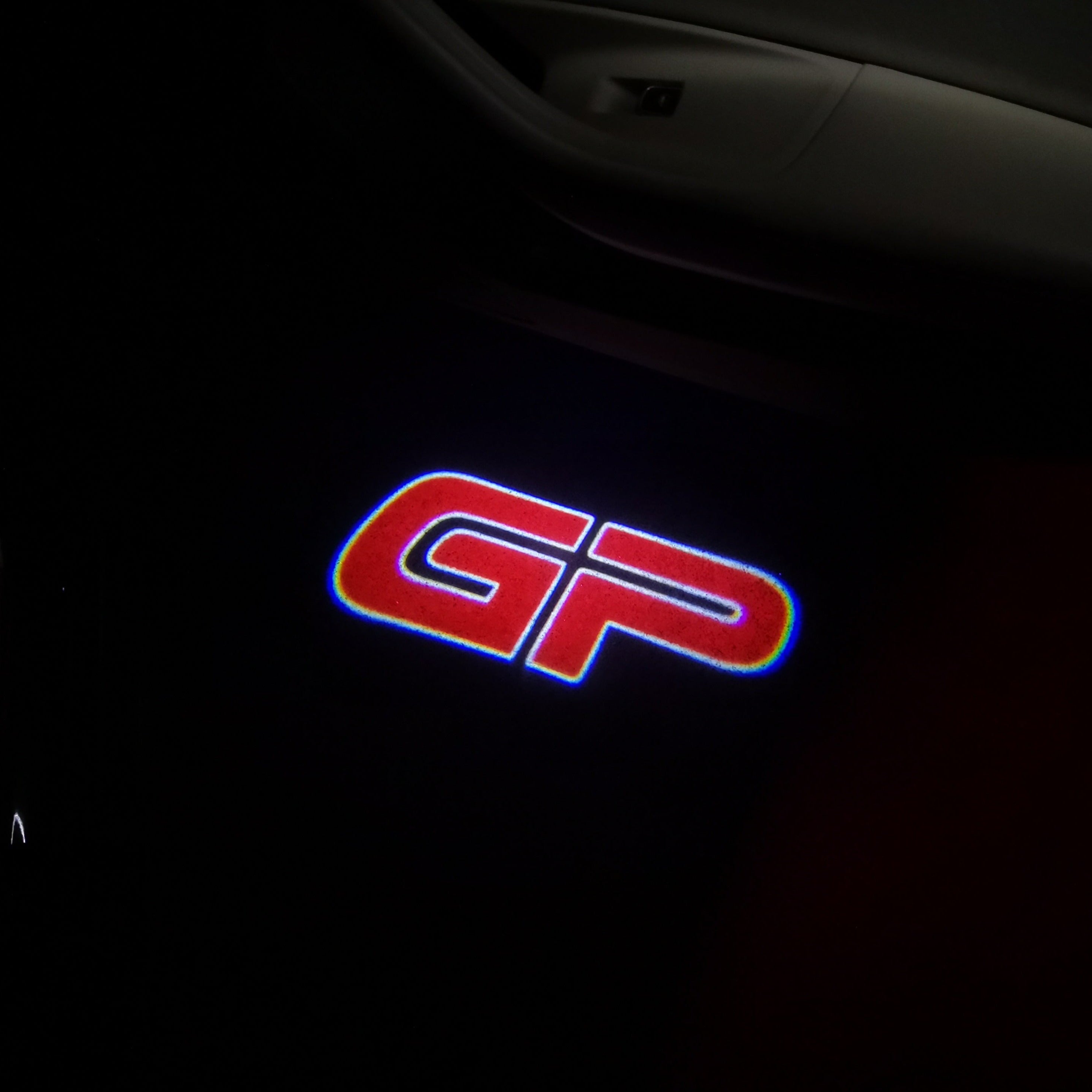 MINI GP LOGO PROJECTOR LIGHTS Nr.122 (Menge 1 = 2 Logo Film / 2 Türlichter)