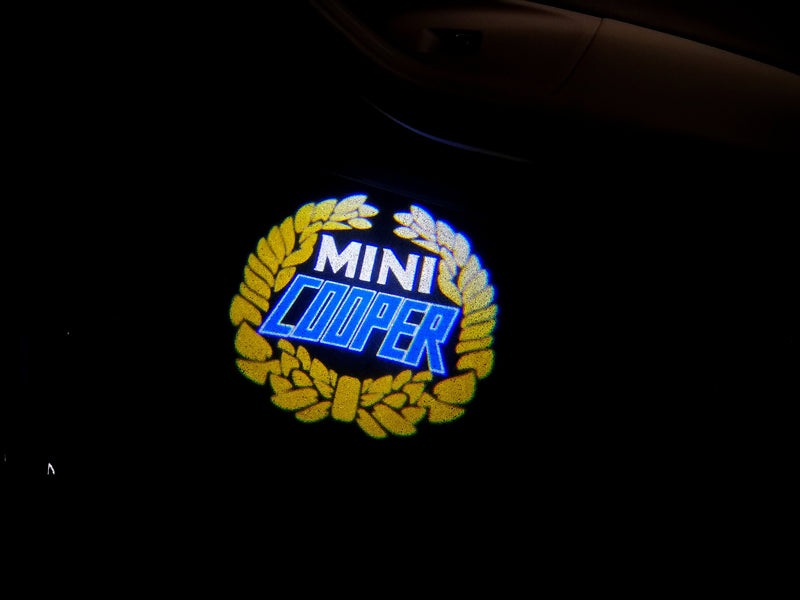 MINI COOPER LOGO PROJECROTR LIGHTS Nr.33 (quantità 1 = 2 Logo Film / 2 luci porta)