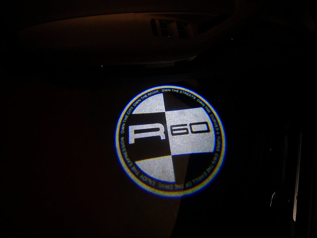 MINI R 60 LOGO PROJECROTR LIGHTS Nr.150 (cantidad 1 = 2 logo película / 2 luces de puerta)