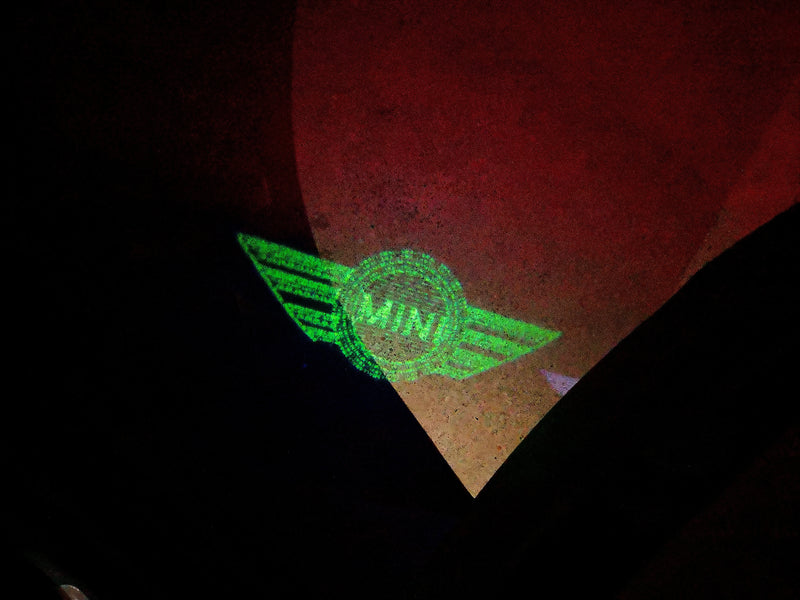 MINI ORIGINAL LOGO PROJECROTR LIGHTS Nr.58 (quantity  1 =  2 Logo Film /  2 door lights)