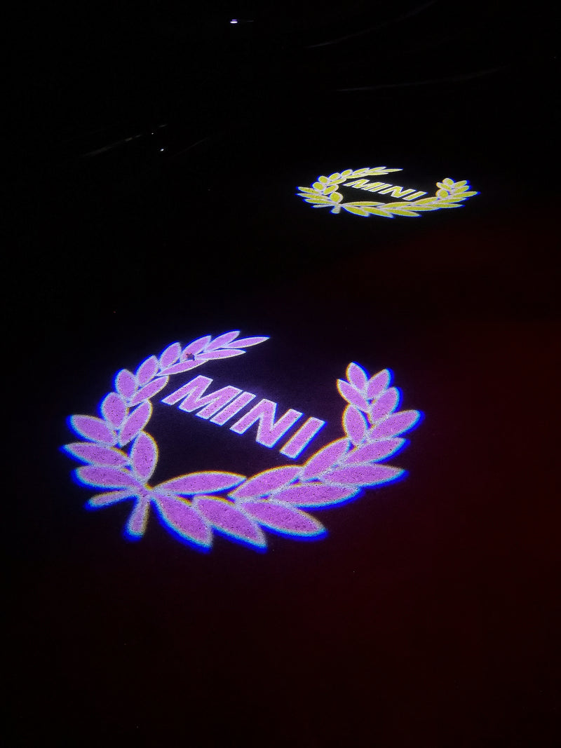 MINI ORIGINAL LOGO PROJECROTR LIGHTS Nr.88 (quantity  1 =  2 Logo Film /  2 door lights)