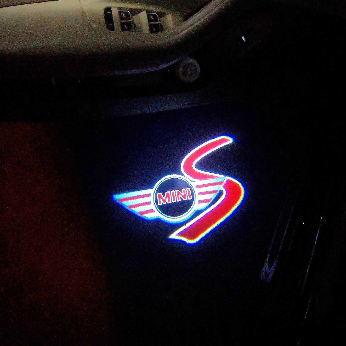 MINI S LOGO PROJECROTR LIGHTS Nr.54 (cantidad 1 = 2 logo película / 2 luces de puerta)