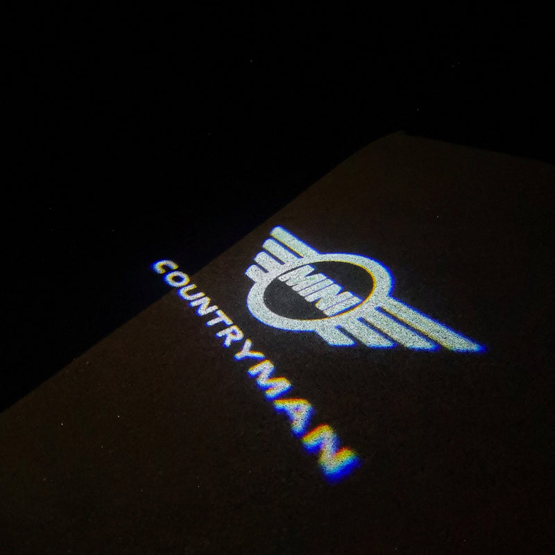MINI COUNTRYMAN  LOGO PROJECROTR LIGHTS Nr.131 (quantity  1 =  2 Logo Film /  2 door lights)