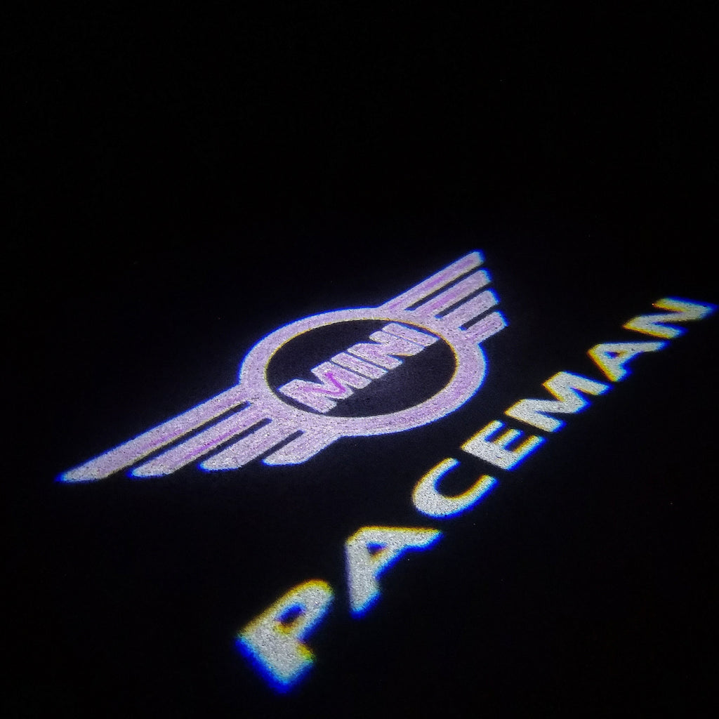 MINI PACEMAN LOGO PROJECTOR LIGHTS Nr.142 (الكمية 1 = 2 شعار فيلم / 2 مصباح باب)