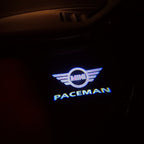 MINI PACEMAN LOGO PROJECTOR LIGHTS Nr.142 (الكمية 1 = 2 شعار فيلم / 2 مصباح باب)