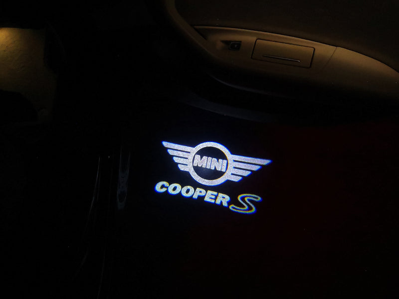 MINI COOPER S LOGO PROJECROTR LIGHTS Nr.144 (quantity  1 =  2 Logo Film /  2 door lights)