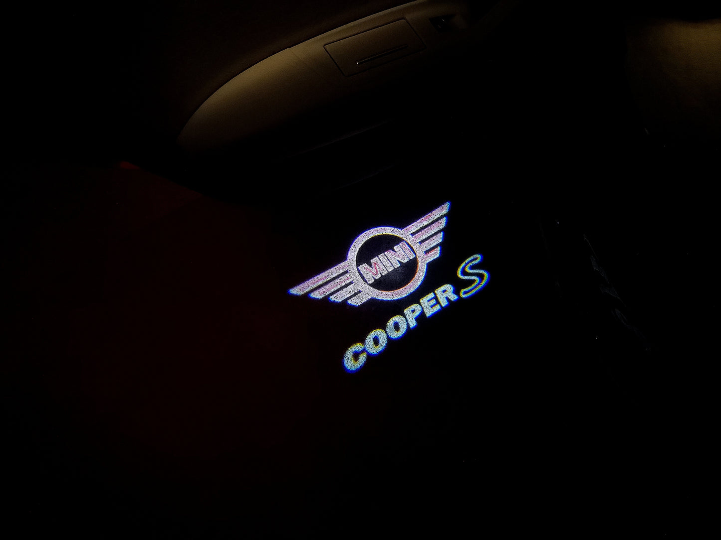 MINI COOPER S LOGO PROJECROTR LIGHTS Nr.144 (Menge 1 = 2 Logo Film / 2 Türleuchten)