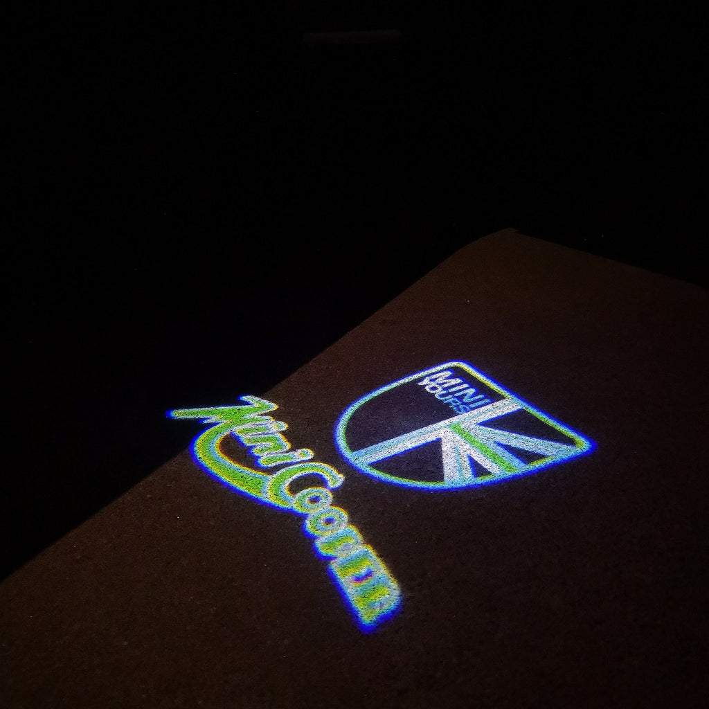 LUCES DE PROYECTOR CON LOGO MINI COOPER Nr.42 (cantidad 1 = 2 Película de logotipo / 2 luces de puerta)