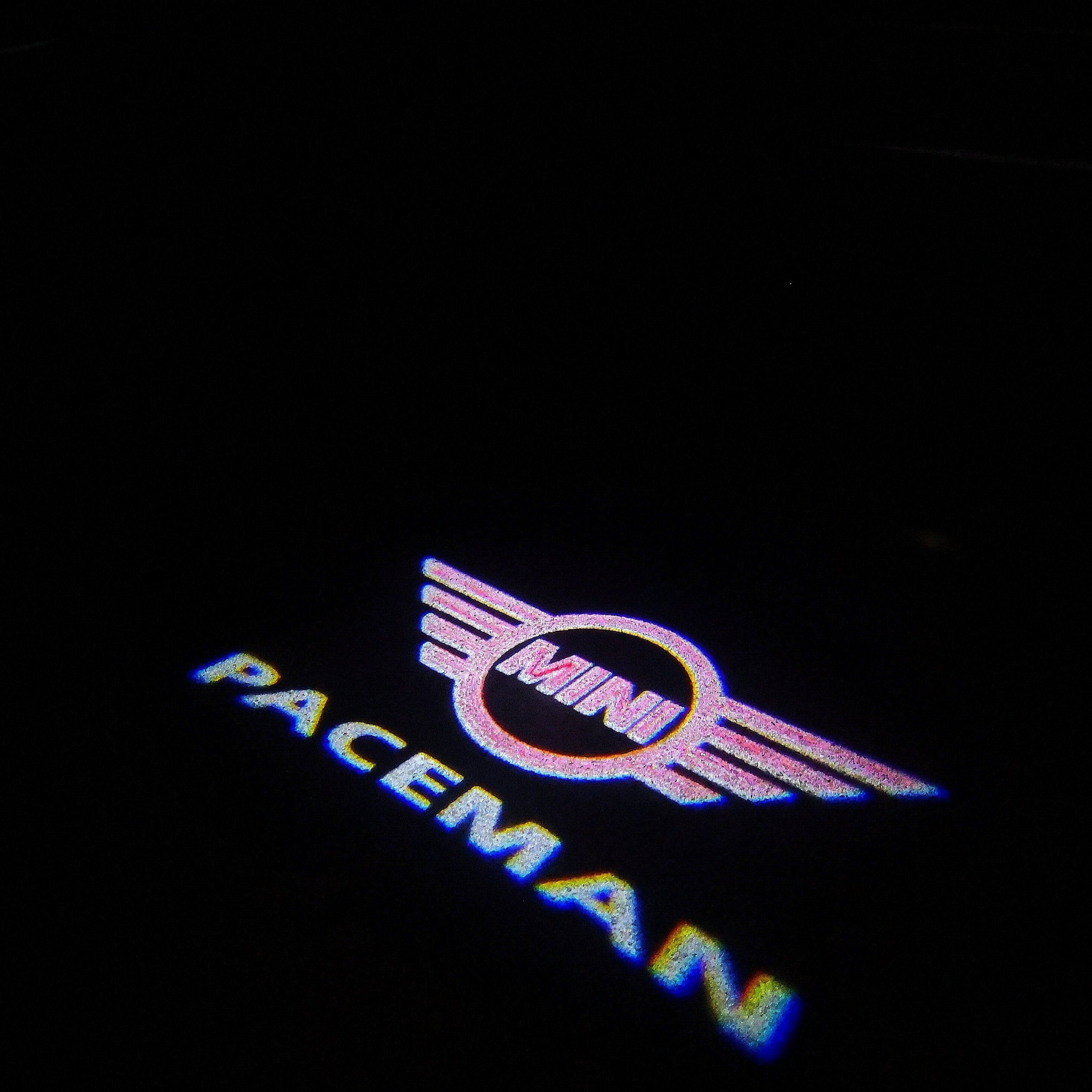 MINI PACEMAN LOGO PROJECROTR LIGHTS Nr.127 (quantité 1 = 2 Logo Film / 2 feux de porte)
