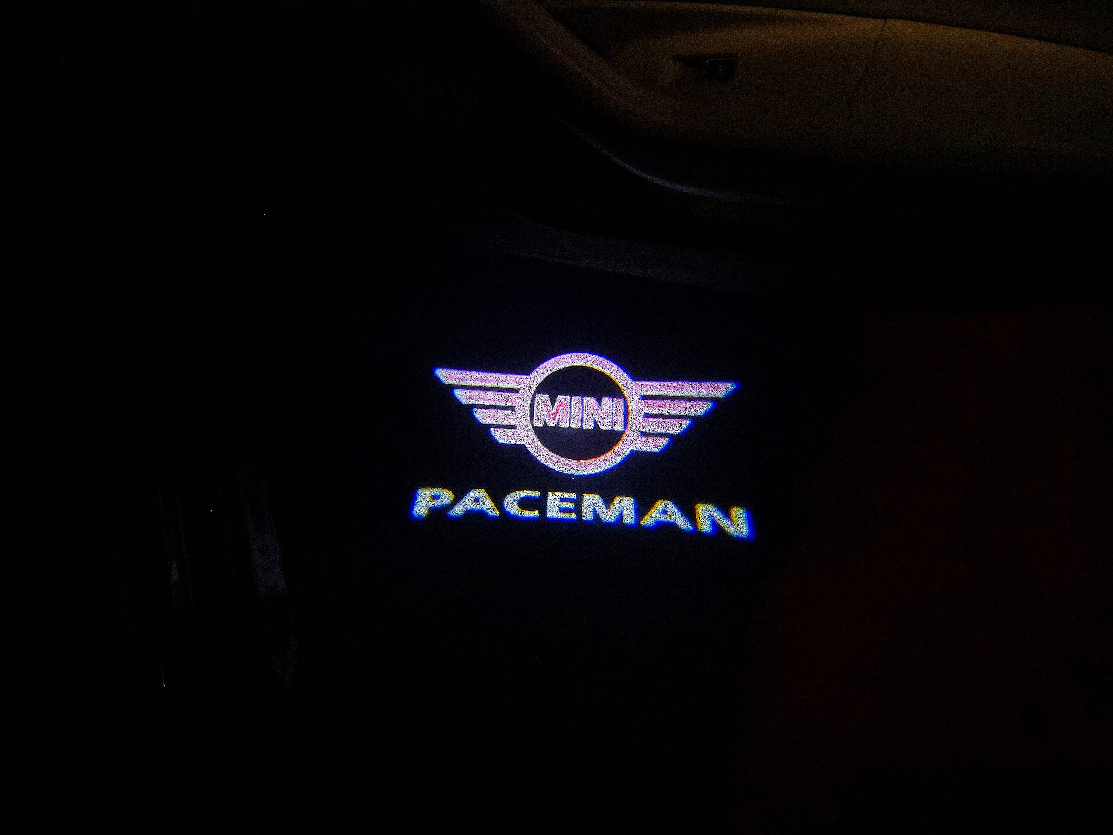 MINI PACEMAN LOGO PROJECROTR LIGHTS Nr.127 (quantité 1 = 2 Logo Film / 2 feux de porte)