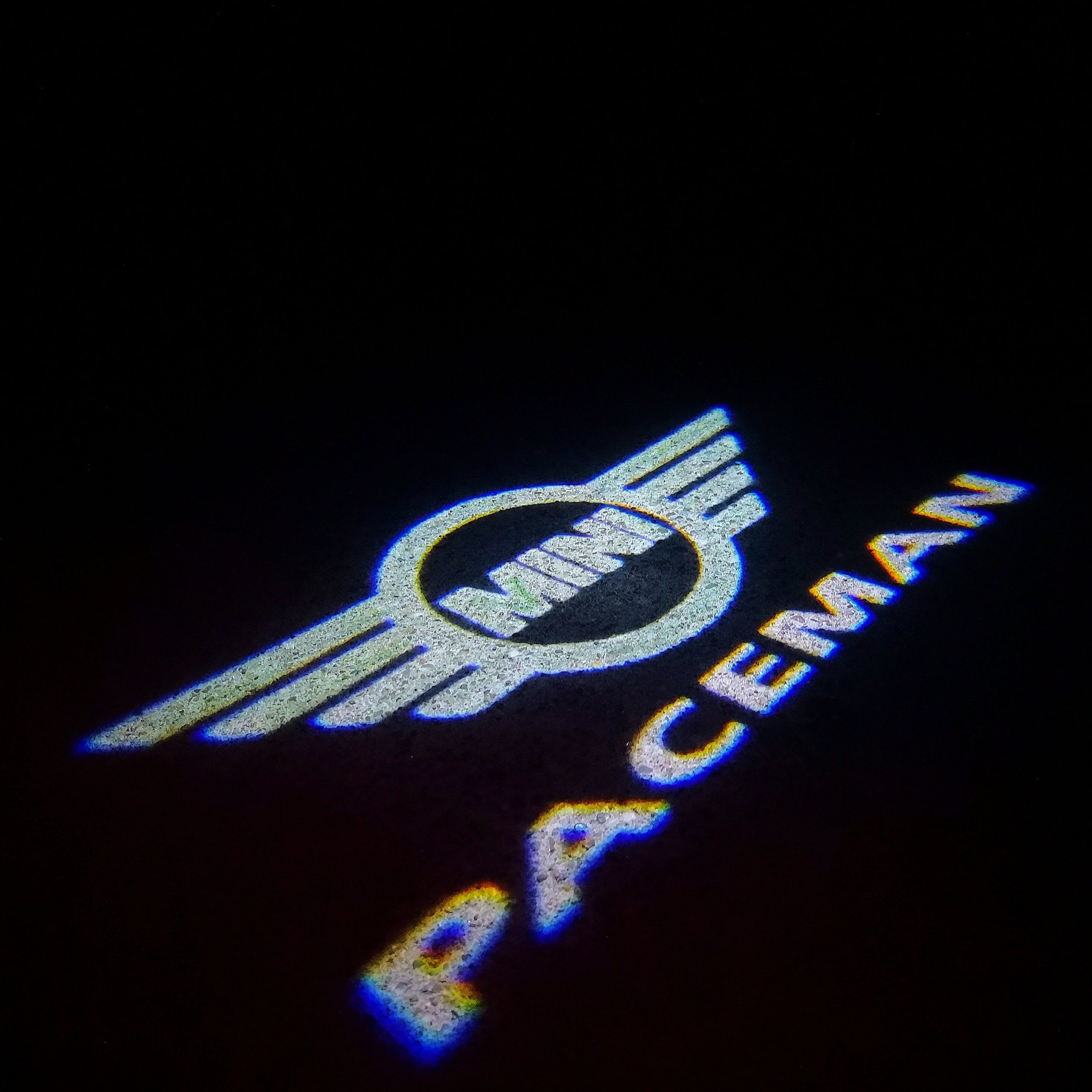 MINI PACEMAN LOGO PROJECROTR LIGHTS Nr.132 (Menge 1 = 2 Logo Film / 2 Türleuchten)