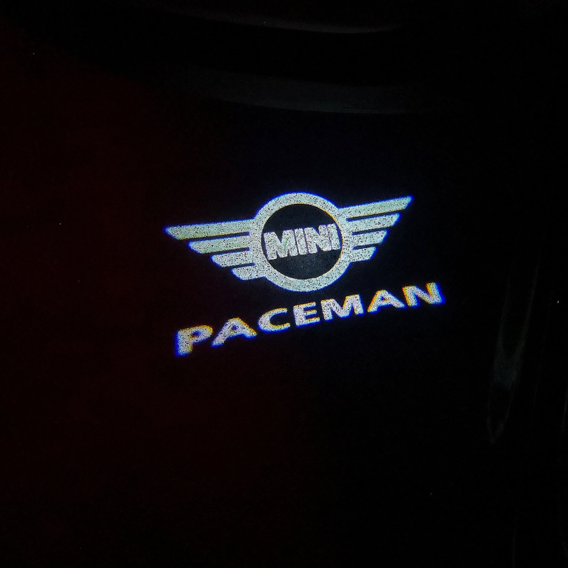 MINI PACEMAN LOGO PROJECROTR LIGHTS Nr.132 (Menge 1 = 2 Logo Film / 2 Türleuchten)