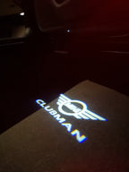 MINI CLUBMAN LOGO PROJECROTR LIGHTS Nr.135 (quantity  1 =  2 Logo Film /  2 door lights)