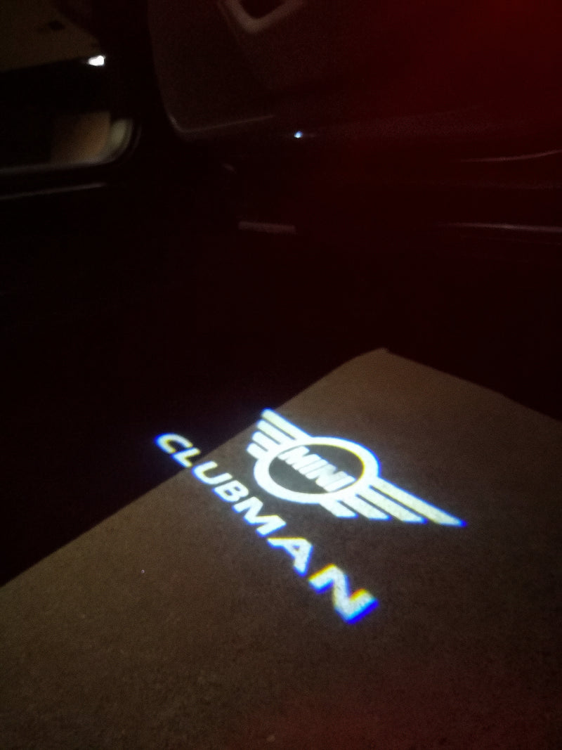 MINI CLUBMAN LOGO PROJECROTR LIGHTS Nr.135 (quantity  1 =  2 Logo Film /  2 door lights)