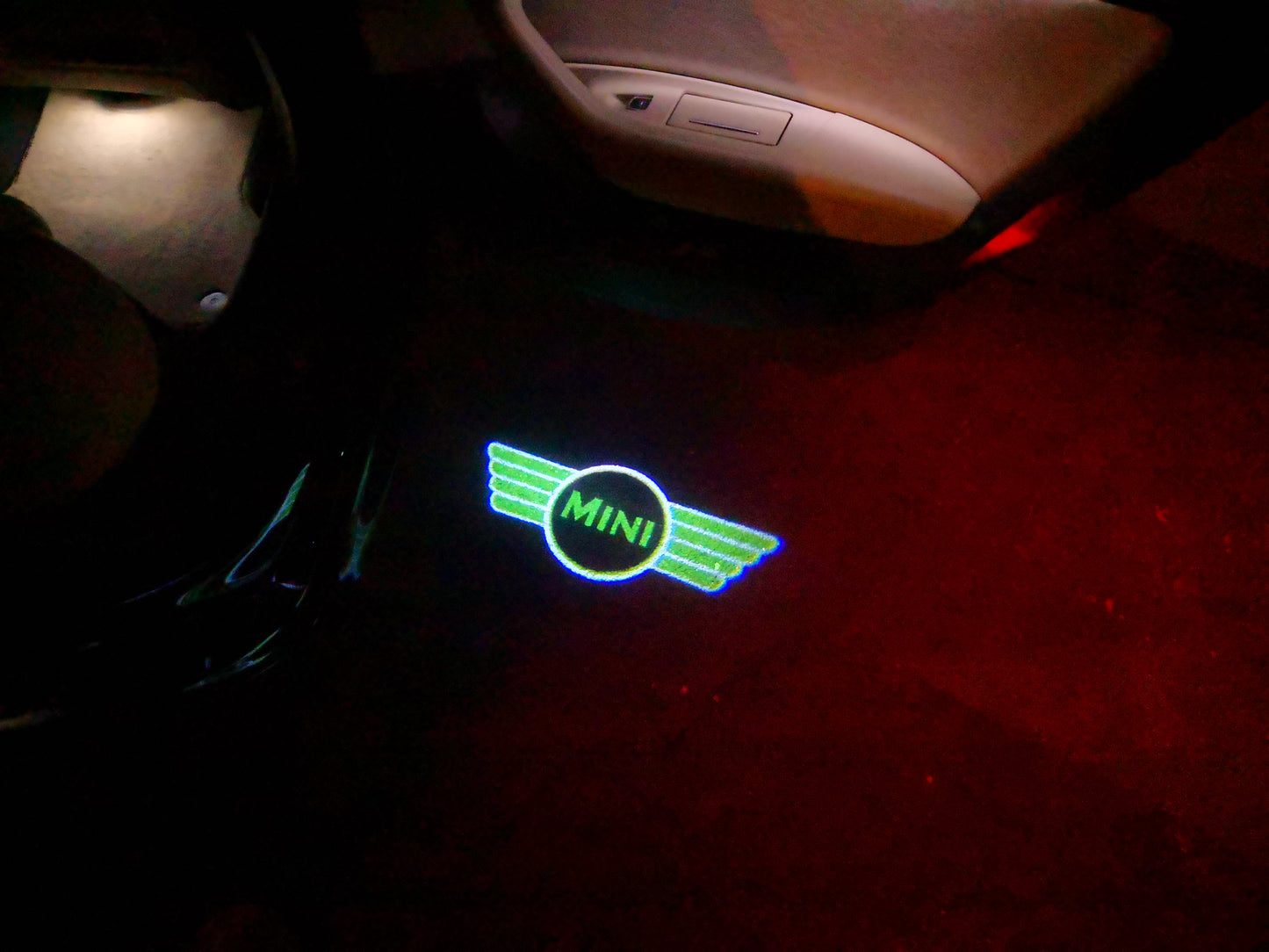 MINI ORIGINAL LOGO PROJECROTR LIGHTS Nr.25 (quantity  1 =  2 Logo Film /  2 door lights)