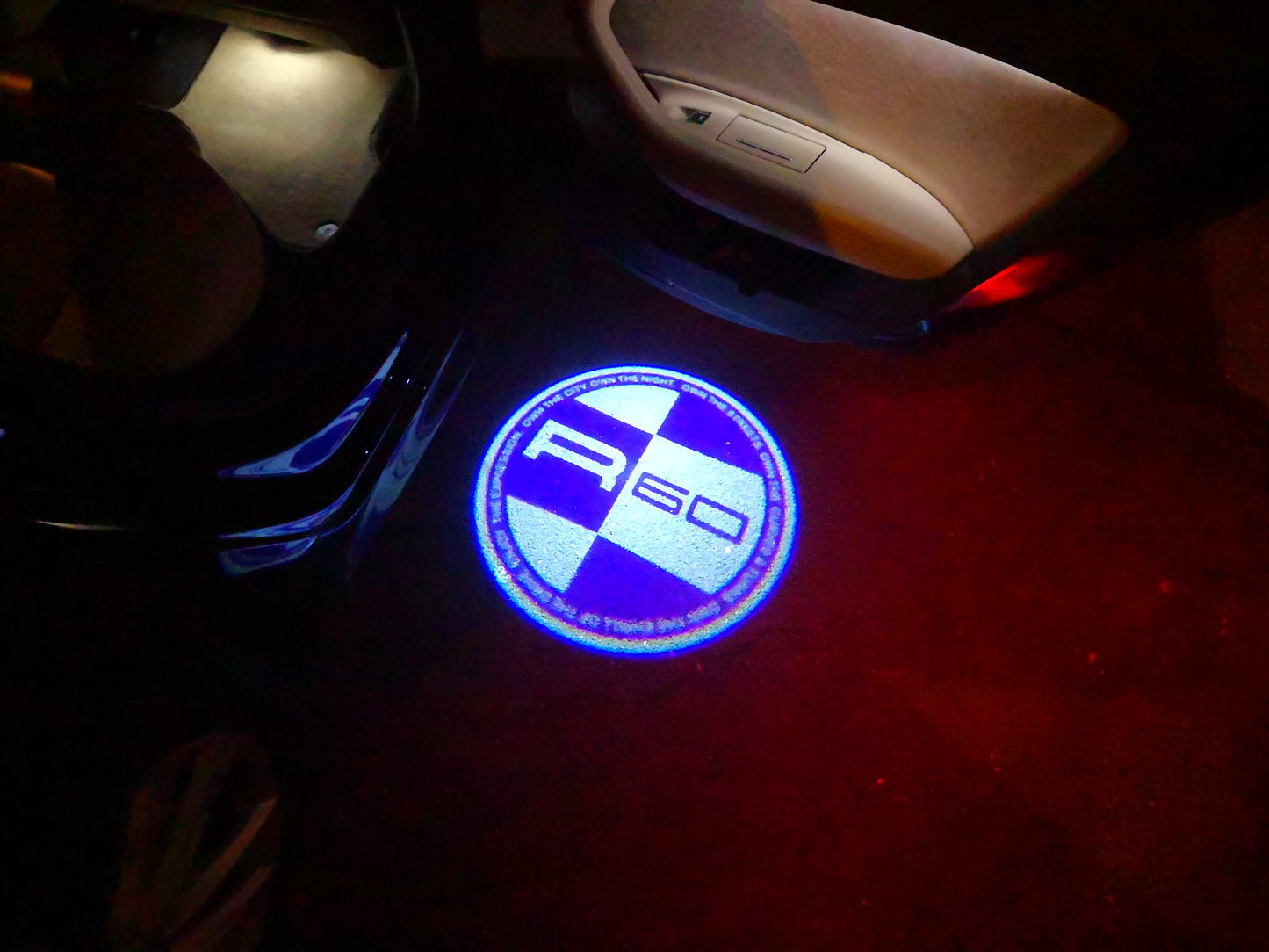 MINI R60 LOGO PROJECTOR LIGHTS Nr.151 (الكمية 1 = 2 شعار فيلم / 2 باب)