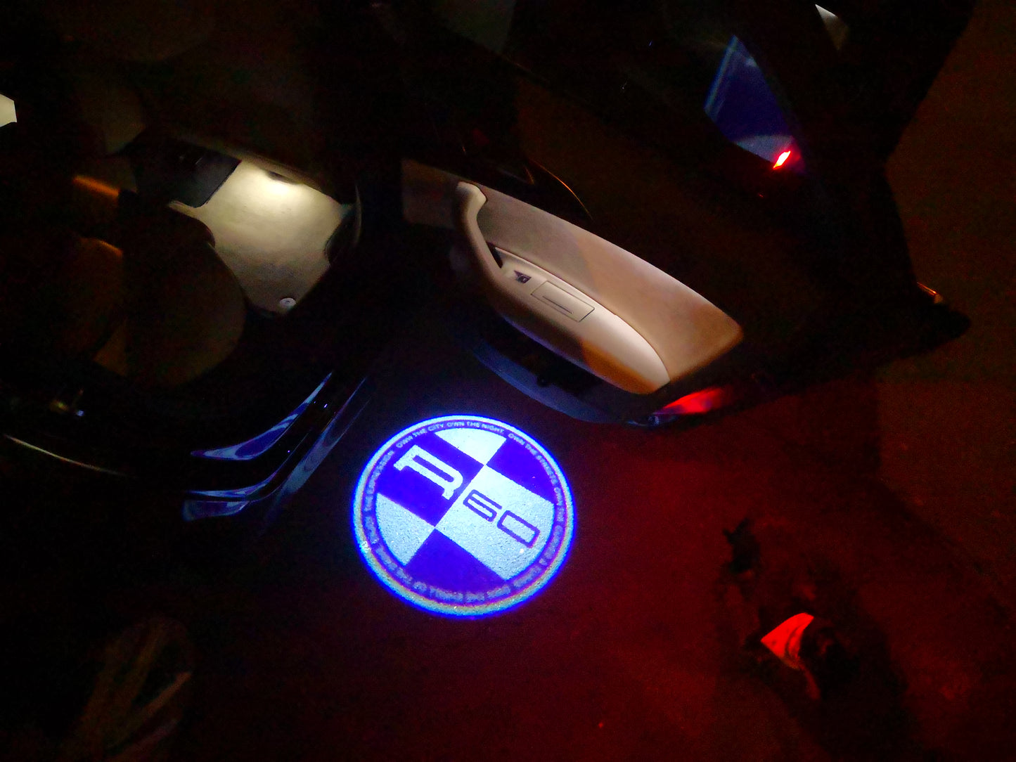 MINI R60 LOGO PROJECTOR LIGHTS Nr.151 (الكمية 1 = 2 شعار فيلم / 2 باب)