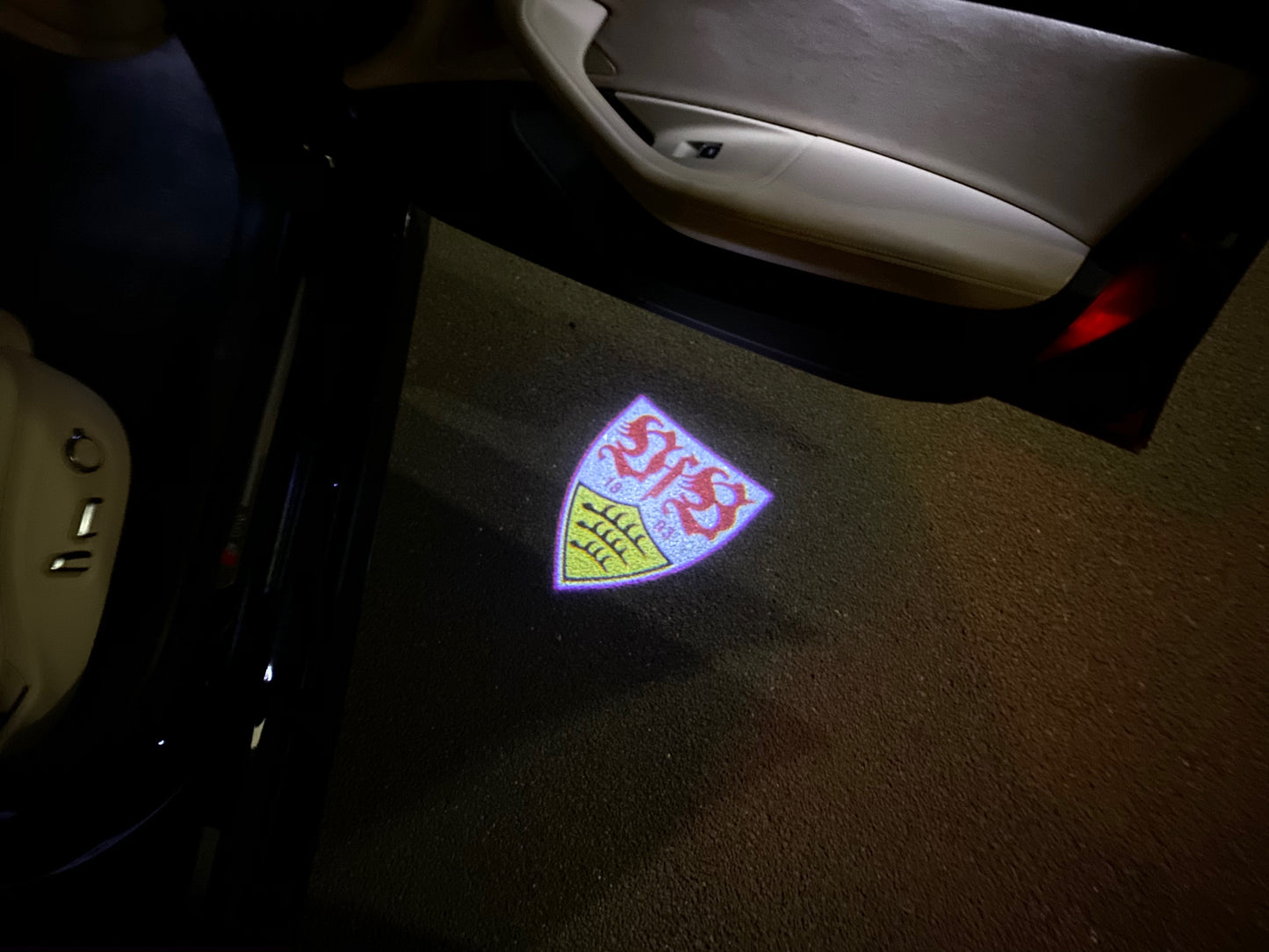 Football CLUB Stuttgart 1893 VFB   Logo door lights Nr.259  (quantity 1 = 2 Logo Films /2 door lights）