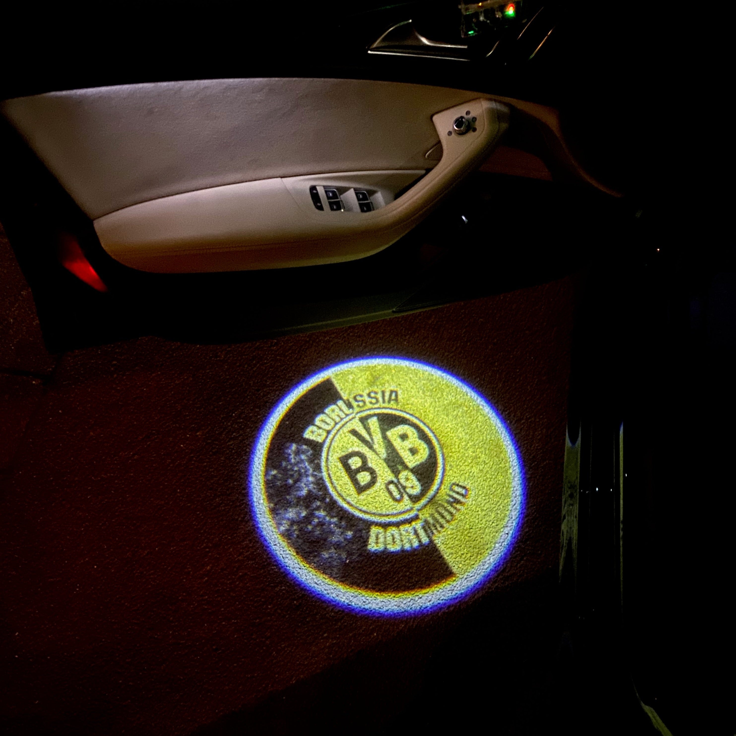 BVB DORTMUND Fußball CLUB Logo Nr.233 (Anzahl 1 = 2 Logo Folien / 2 Türleuchten）