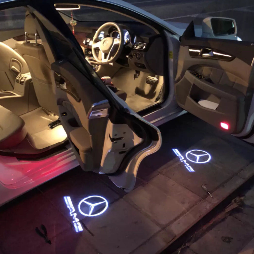 MERCEDES BENZ AMG LOGO PROJECTOT LIGHTS Nr.18 (cantidad 1 = 1 juego/2 luces de puerta)