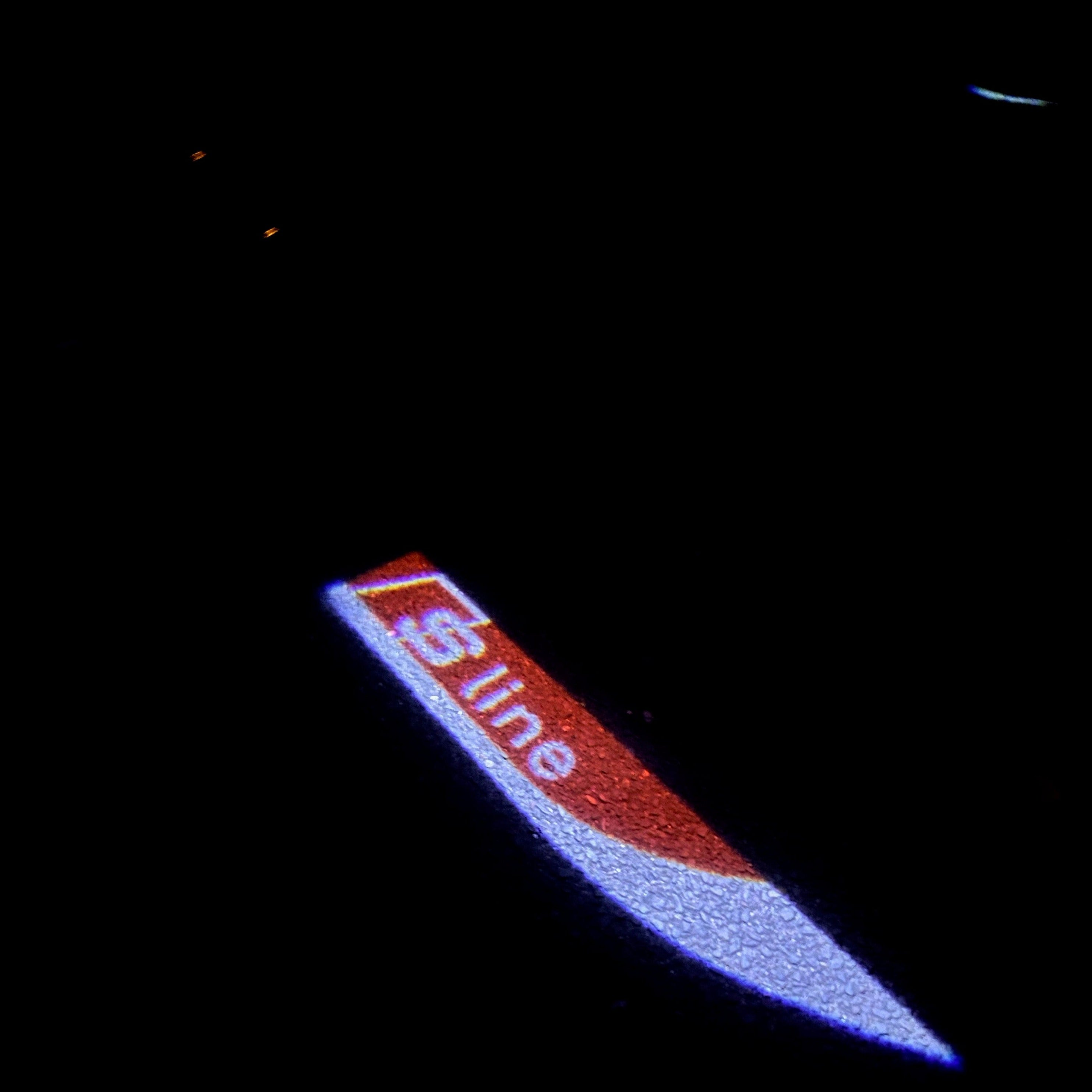 AUDI LOGO PROJECTOT LIGHTS Nr.104 (quantità 1 = 2 Logo Films /2 luci porta)