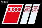 AUDI LOGO PROJECTOT LIGHTS Nr.103 (quantità 1 = 2 Logo Films /2 luci porta)