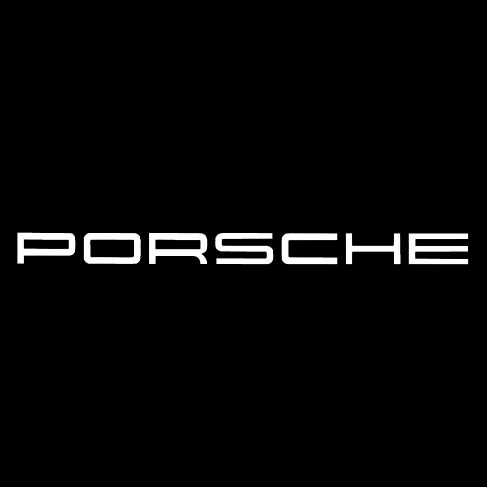 PORSCHE Original LOGO PROJECTOT LIGHTS Nr.02 (quantité 1 = 2 Logo Film / 2 feux de porte)