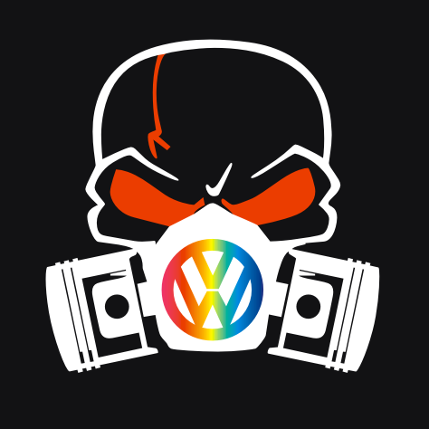 Volkswagen GAS MASK Porta luci Nr. 03 (quantità 1 = 2 logo film / 2 porte luci)