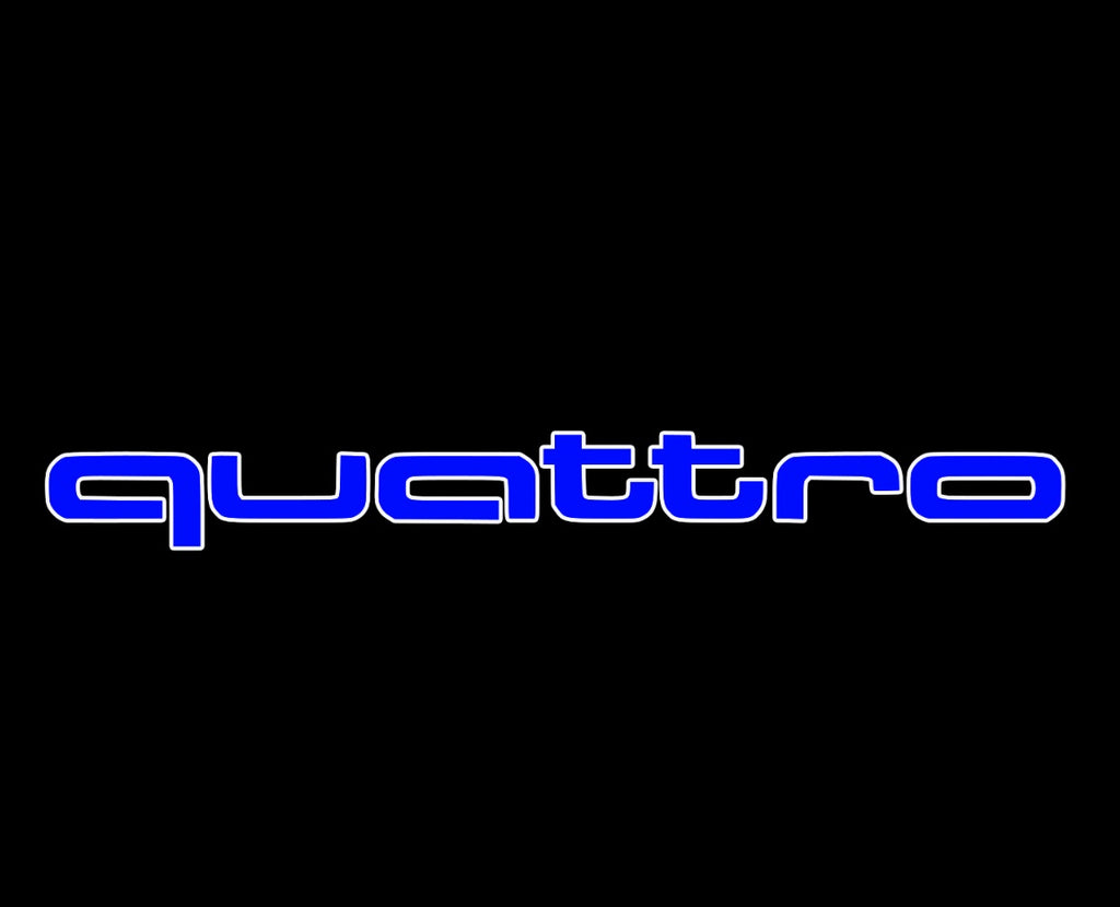 AUDI QUATTRO LOGO PROJECTOT LIGHTS Nr.97  (quantity 1 = 2 Logo Films /2 door lights）