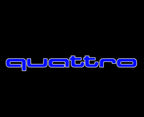 AUDI QUATTRO LOGO PROJECTOT LIGHTS Nr.97  (quantity 1 = 2 Logo Films /2 door lights）