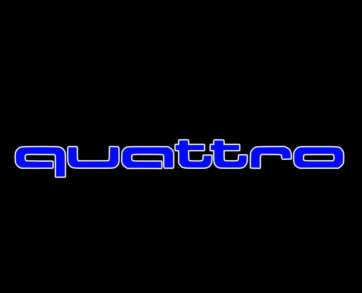 AUDI QUATTRO LOGO PROJECTOT LIGHTS Nr.97  (quantity 1 = 2 Logo Films /2 door lights）