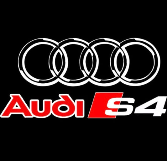 AUDI LOGO PROJECTOT LIGHTS Nr.34 (الكمية 1 = 2 Logo Films /2 أضواء الباب)