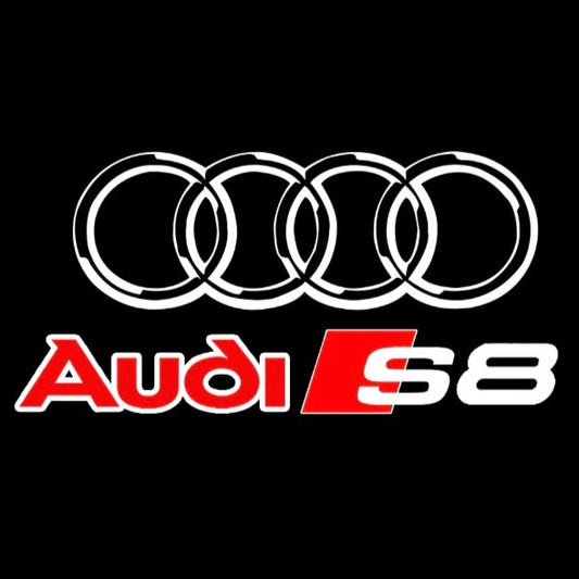 AUDI S8 LOGO PROJECTOT LIGHTS Nr.38 (cantidad 1 = 2 logo films /2 luces de puerta)