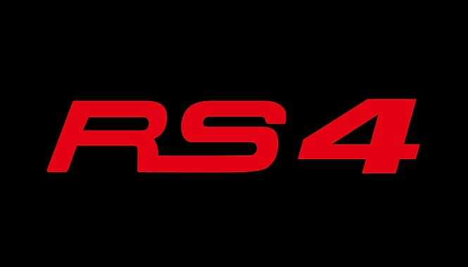 AUDI RS4 LOGO PROJECTOT LIGHTS Nr.140  (quantity 1 = 2 Logo Films /2 door lights）