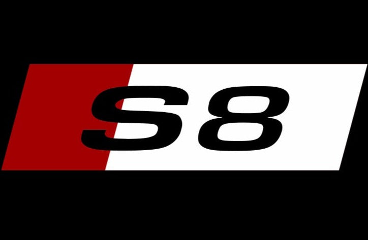 AUDI S8 LOGO PROJECTOT LIGHTS Nr.135  (quantity 1 = 2 Logo Films /2 door lights）