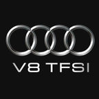 AUDI V8 TFSI  LOGO PROJECTOT LIGHTS Nr.105  (quantity 1 = 2 Logo Films /2 door lights）