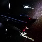 AUDI QUATTRO GECKO LOGO PROJEKTORLEUCHTEN Nr.62 (Anzahl 1 = 2 Logo Folien / 2 Türleuchten)