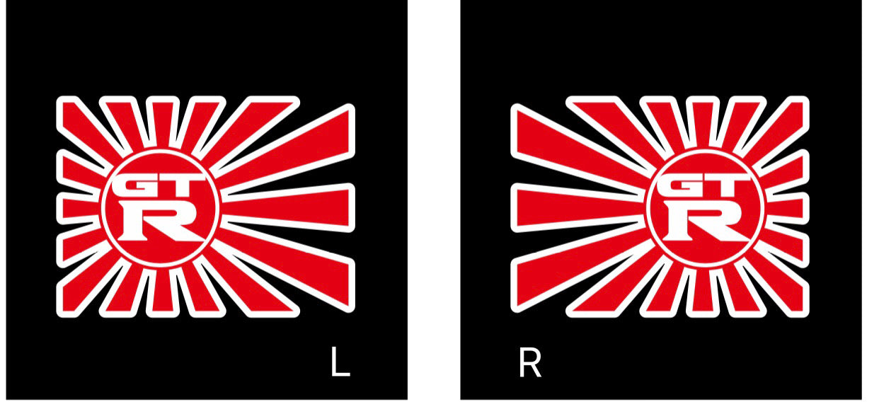 GTR R35 PROJECTOT LIGHTS Nr.03 (Menge 1 = 2 Logofolien /2 Türleuchten)