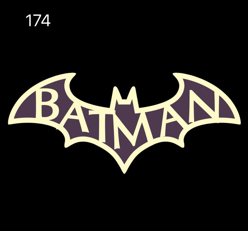 Batman Logo Nr.210 (quantità 1 = 2 Logo Films /2 luci porta)