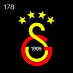 Football CLUB Galatasaray S.K. 1905 Logo door lights Nr.260   (quantity 1 = 2 Logo Films /2 door lights）