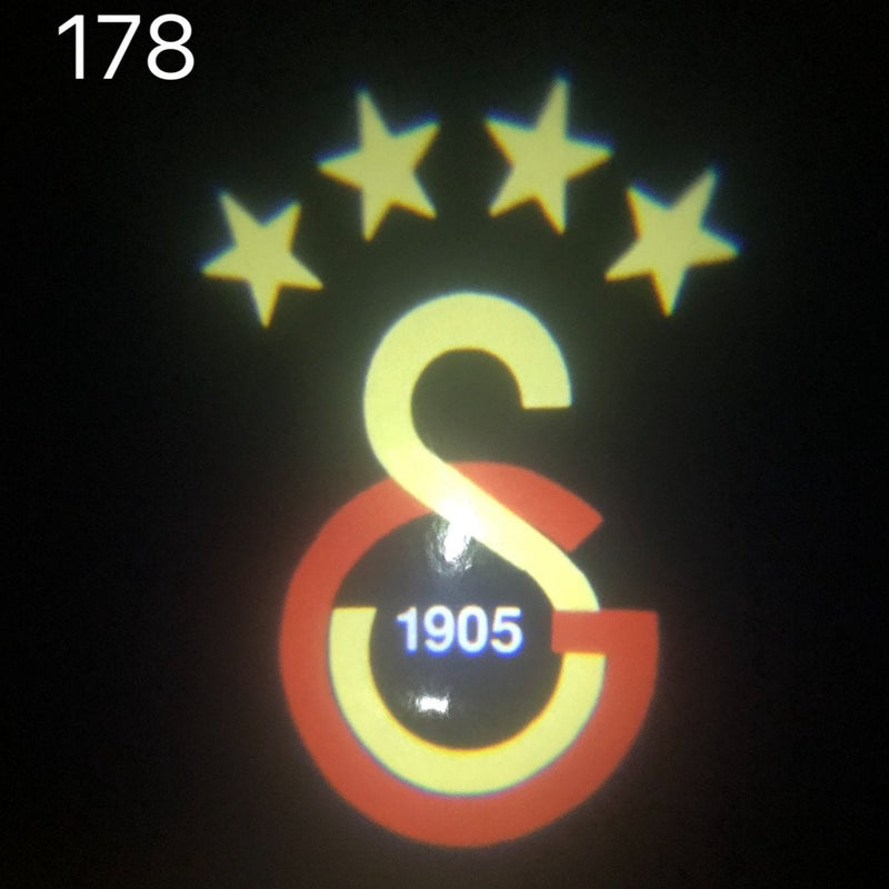Football CLUB Galatasaray S.K. 1905 Logo door lights Nr.260   (quantity 1 = 2 Logo Films /2 door lights）