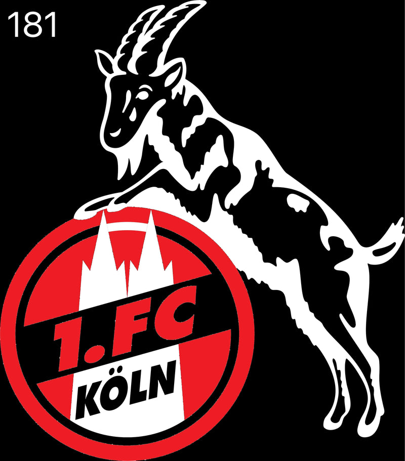 FC Köln Logo Nr.257 (Menge 1 = 2 Logofilme /2 Türleuchten)