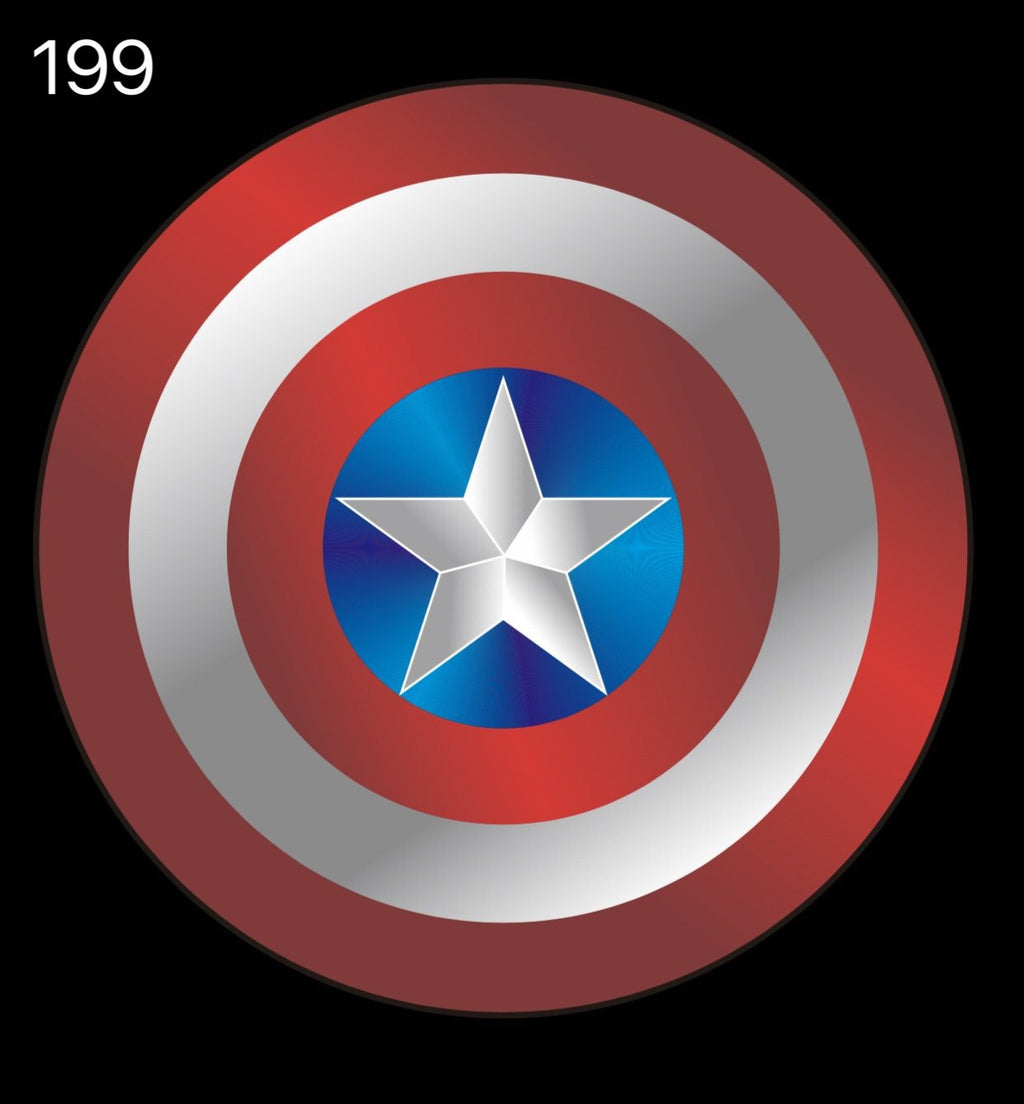 Captian America Logo Nr.213 (Menge 1 = 2 Logofilme /2 Türleuchten)